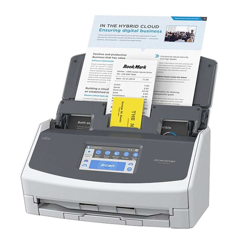 富士通(Fujitsu)ix1600 A4馈纸式高速高清快速连续自动双面扫描仪WIFI无线手机小程序扫描ix1500升级