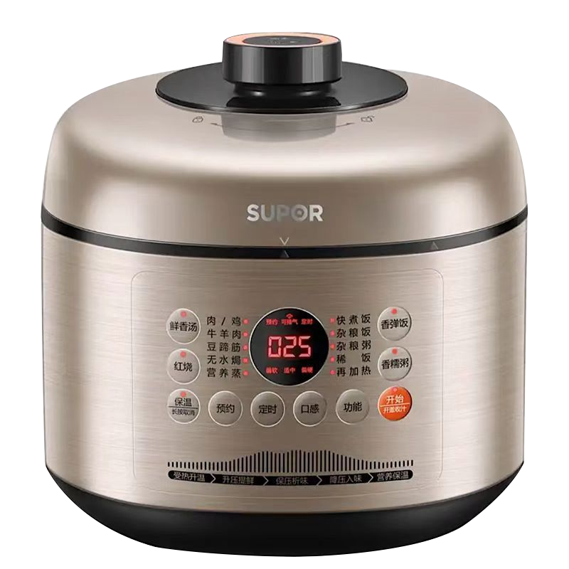 苏泊尔电压力锅智能面板5L大容量新一代美味智能方锅