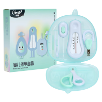 Ubee幼蓓指甲刀剪磨甲棒发光掏耳圆点温安全镊度计护理套装(六件套) 乐友 6406478