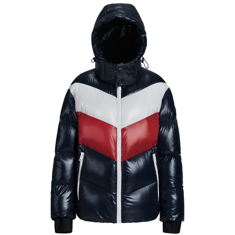 波司登2022新款时尚撞色拼接光感可脱卸帽男女同款情侣羽绒服外套