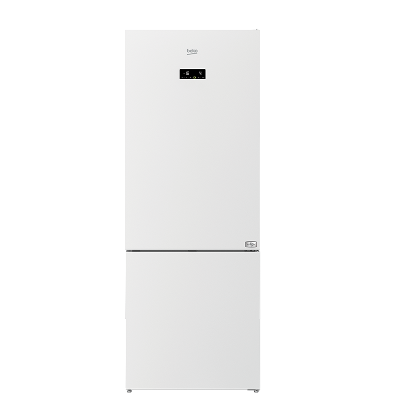 倍科大容量白色玻璃两门冰箱 RCNE560E20HGW