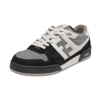 芬迪 FENDI 男士织物配皮Fendi Match低帮系带休闲运动鞋7E1495 AKXH