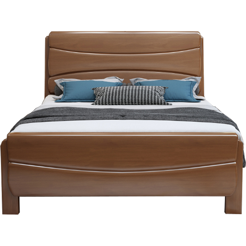 臻远 ZY-SMC-70 现代简约实木床双人床 1.8米简约床