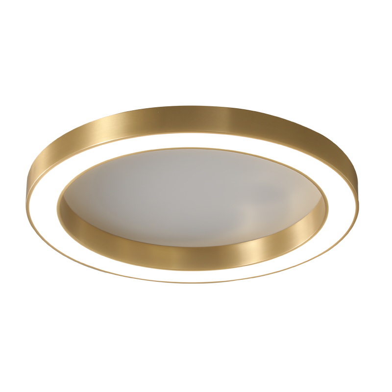 克罗斯塔 北欧全铜卧室吸顶灯时尚轻奢餐厅灯现代简约书房led三色变光灯具