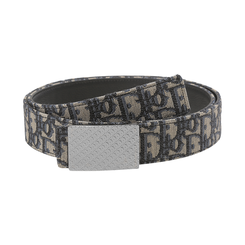 迪奥 DIOR 男士织物/皮革不可裁剪双面皮带腰带4424RUYSE