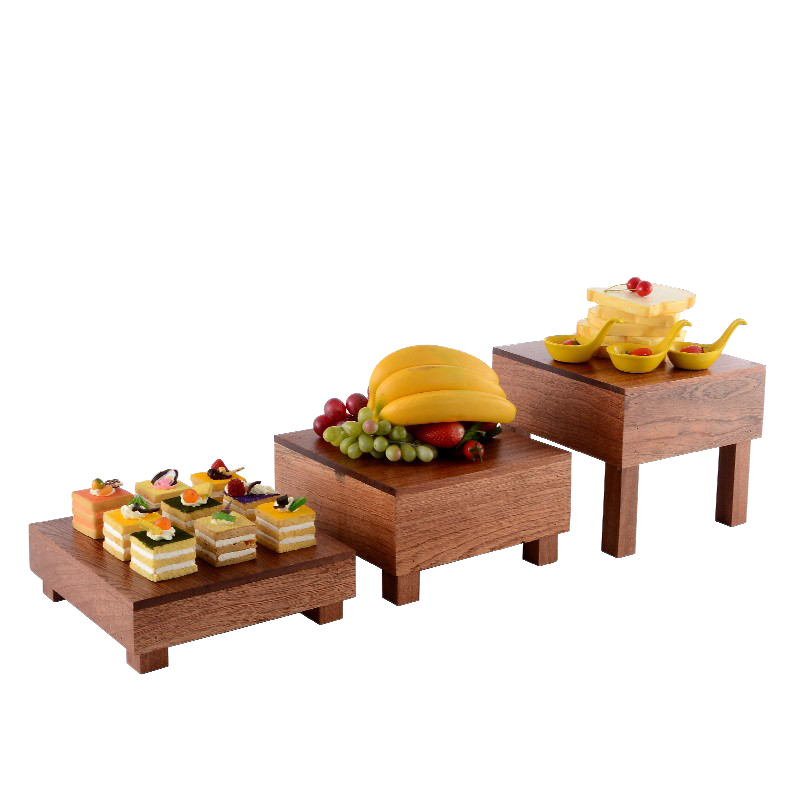 高级甜品台摆件展示架木质茶歇摆台自助餐蛋糕点心架子食物展示架
