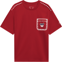 李宁童装短袖T恤女大童运动生活系列青少年圆领宽松春季运动服