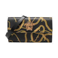 范思哲 VERSACE 男士牛皮美杜莎饰扣单肩斜挎包手拿包钱包1003780 1A02638