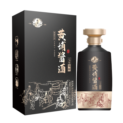 黄埔酱酒 七星 53度酱香型白酒 500ml/瓶 单瓶装