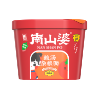 南山婆酸汤杂粮面酸辣味146g*6桶装学生宿舍方便速食贵州风味
