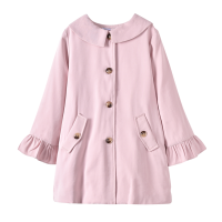 [单品直降:49元]铅笔俱乐部童装女童外套装新款中大童英伦上衣儿童翻领长袖