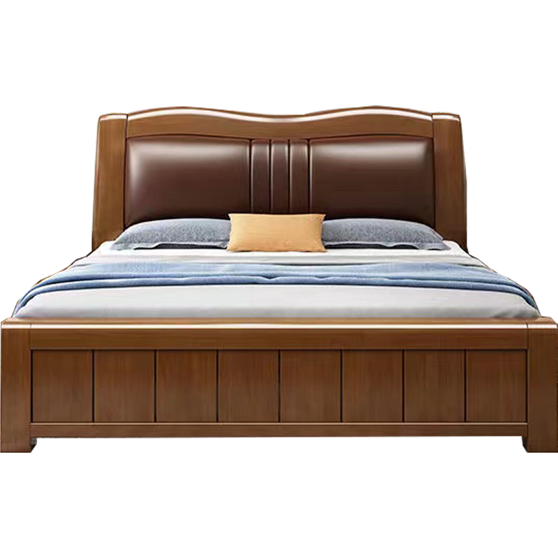 臻远 ZY-SMC-136 现代简约实木床双人床 1.5米简约床