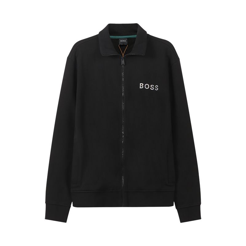 雨果博斯 HUGO BOSS 男士棉质拉链卫衣开衫运动衫外套50472237