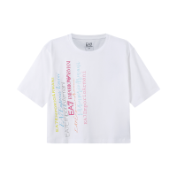 阿玛尼 EMPORIO ARMANI EA7 女士棉质宽松版短款圆领短袖T恤3LTT39 TJFJZ