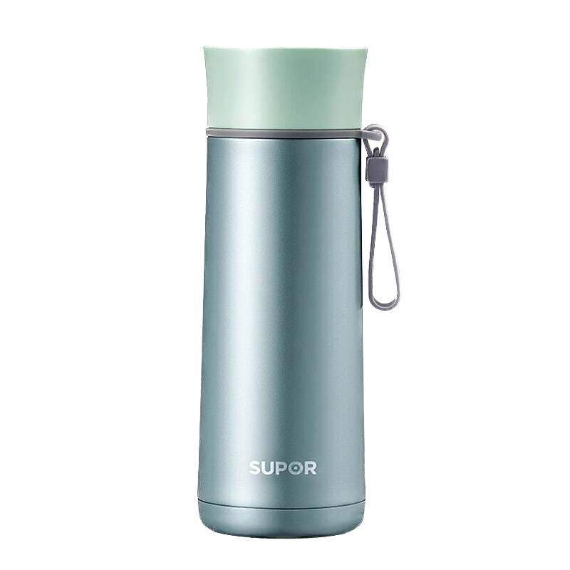 苏泊尔儿童保温杯抗菌不锈钢内胆大容量水杯提手背带包小学生上学喝水安全tritan弹扣弹盖防漏可拆卸杯子