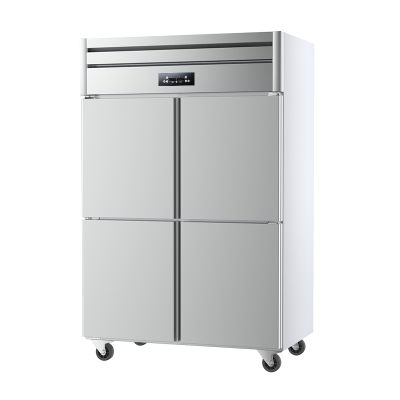 松氏 风冷四门双温 立式冰箱冰柜商用保鲜冷冻四六门冰箱厨房奶茶店设备方管款