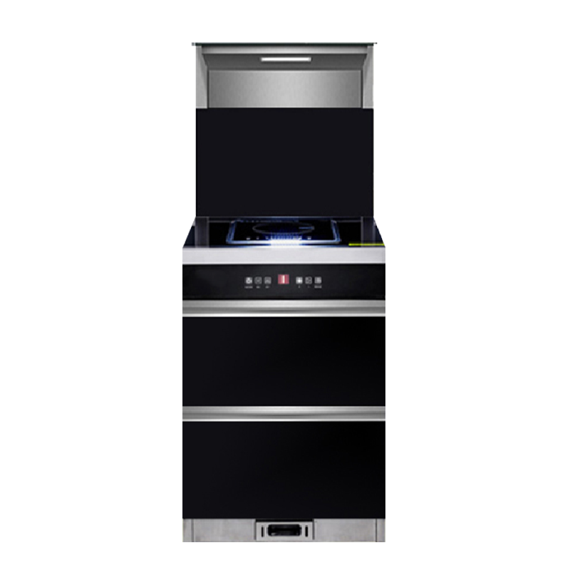 欧诚集成灶消毒柜一体灶 450mm单眼灶电磁炉小户型烟灶套装一体机