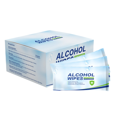 [180片独立包装]酒精湿巾单片独立装便携消毒一次性手机杀菌清洁A1918苏宁极物