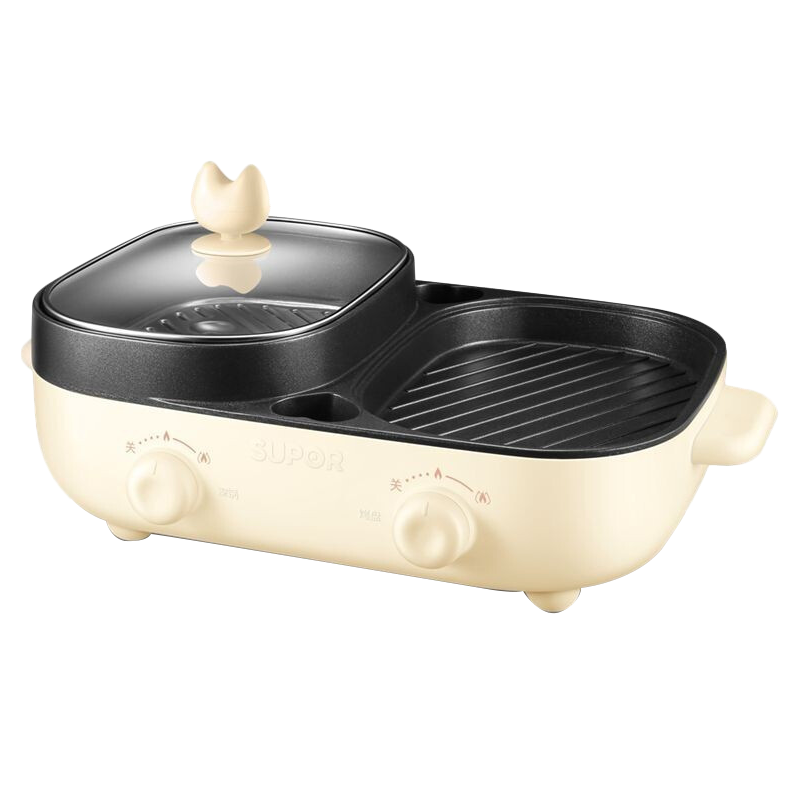 苏泊尔(SUPOR)电火锅电烤炉多功能涮烤一体锅烧烤网红料理锅煎烤机(线下同款) JD3424D30