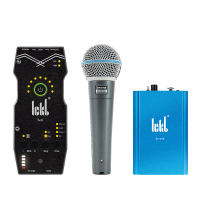 Ickb so8第五代声卡+舒尔BETA58A麦克风+SO ONE话放套装手机直播电脑抖音主播唱歌k歌录音直播设备全套电