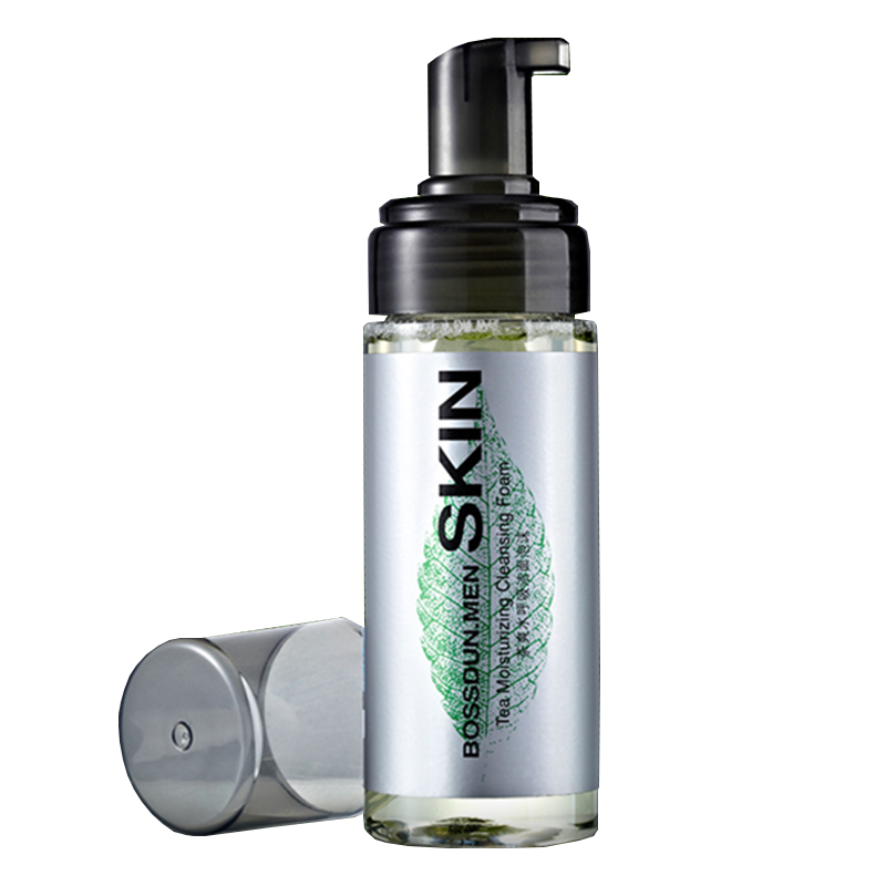 波斯顿BOSSDUN.MEN茶爽水呼吸洁面泡沫男士洗面奶控油细致毛孔