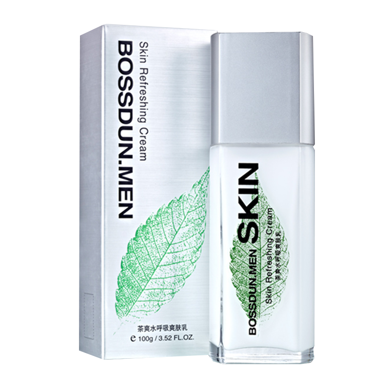波斯顿BOSSDUN.MEN茶爽水呼吸爽肤乳男士乳液面霜保湿补水控油搽擦抹摸脸部油的护肤正品