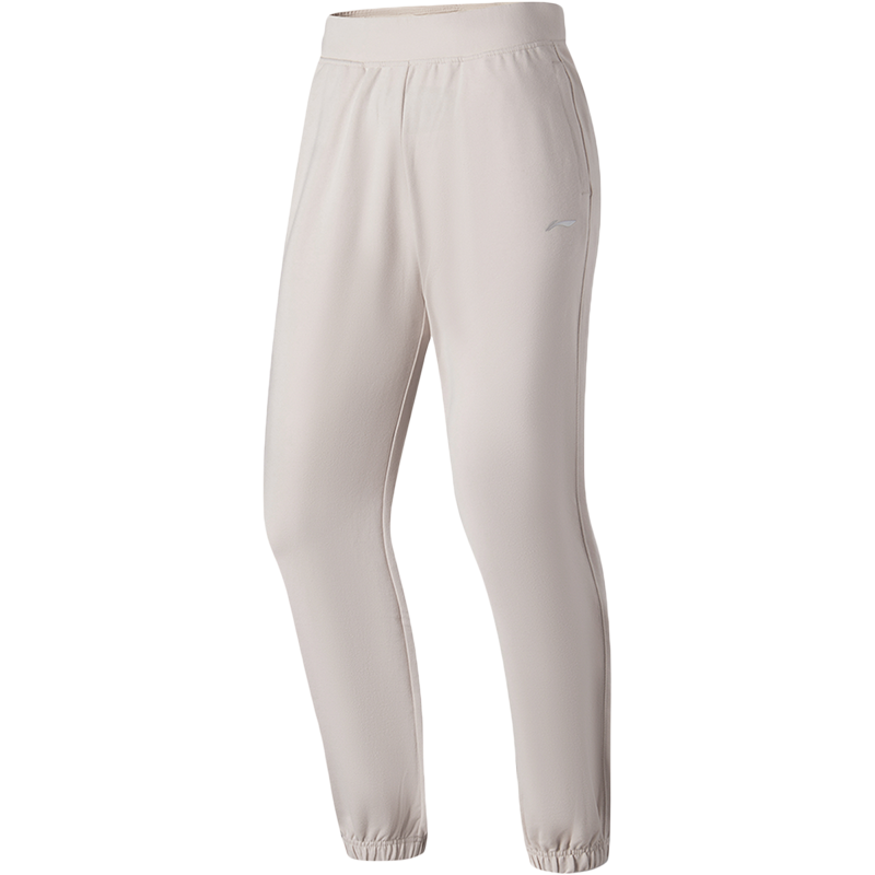 李宁卫裤女士健身系列春季宽松裤子女装束脚针织运动长裤