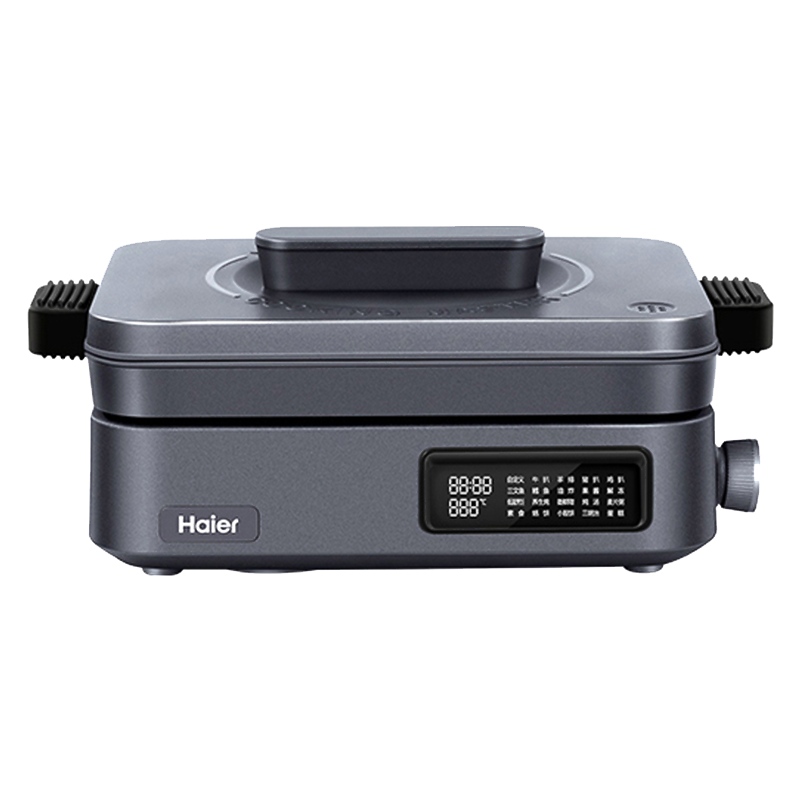 海尔(Haier)电火锅精准控温大功率家用多功能料理锅涮烤电炒锅大容量智能煎烤电煮锅HCP-F1S