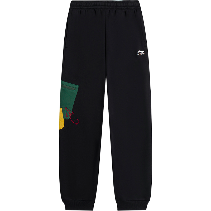 李宁童装卫裤男小大童2022新款运动生活系列秋季裤子束脚运动长裤