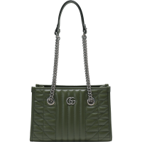 古驰 GUCCI 女士GG Marmont系列皮革绗缝手提单肩包托特包小号 681483 UM8BF