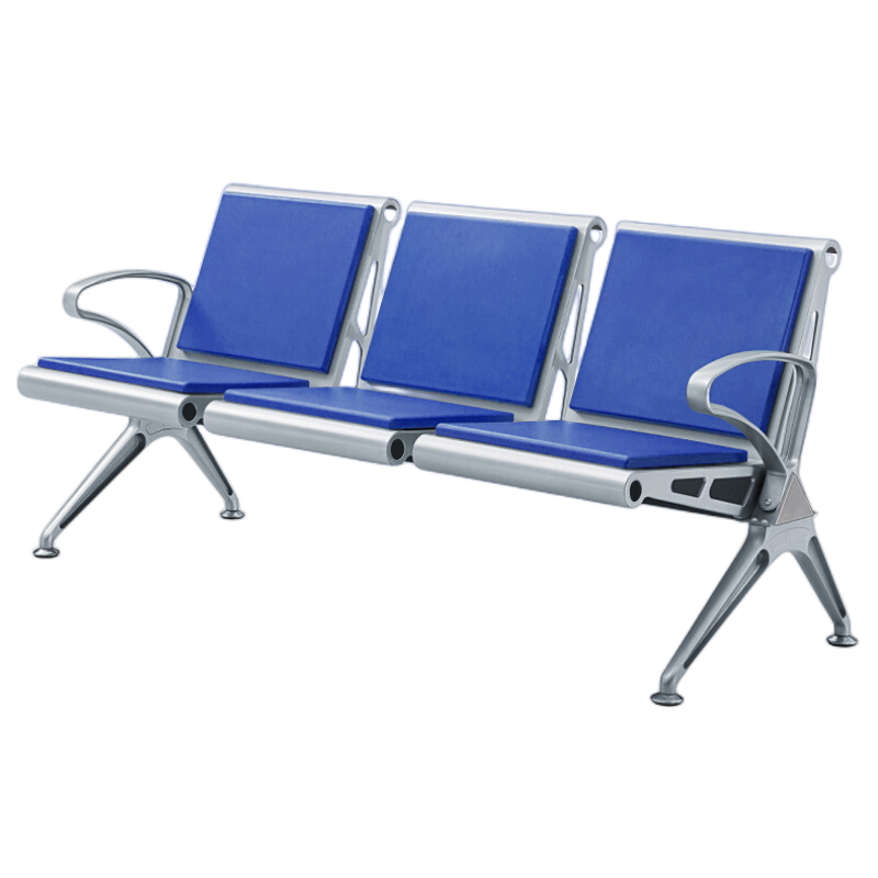 迅众 三人位连排椅加垫 办公家具机场椅长排椅连排椅银行医院等候椅休闲公共座椅