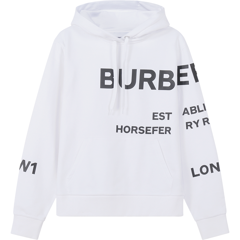 Burberry博柏利 女款棉质宽松版连帽卫衣运动衫 80487491