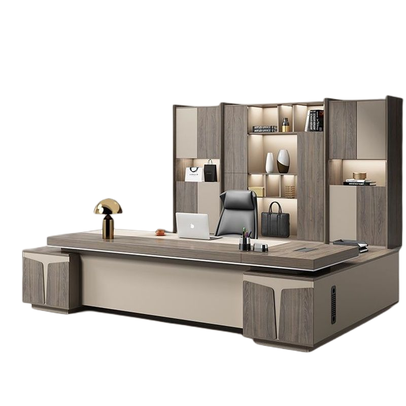 办公桌老板桌总裁桌简约现代老板办公桌椅组合单人大班公家具