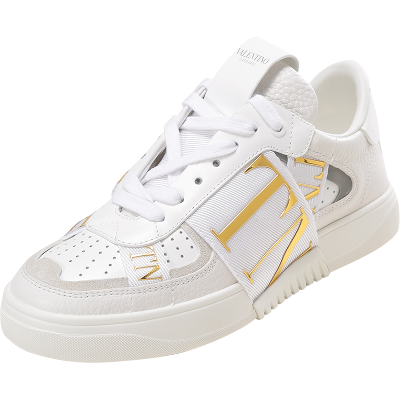 Valentino华伦天奴 女士皮革/织物VL7N系带休闲鞋运动鞋板鞋小白鞋 1W2S0V66 KIG