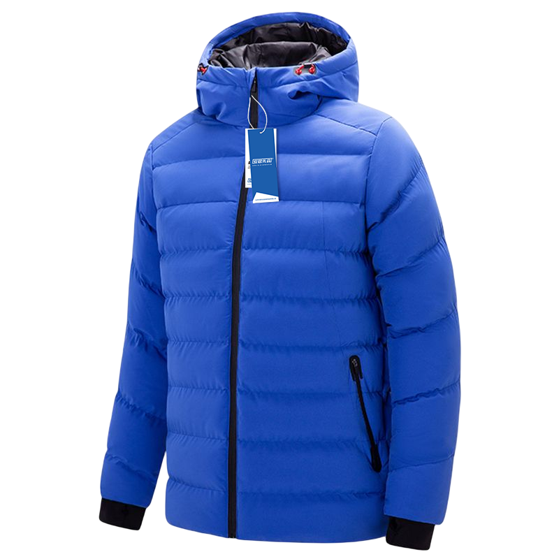 安居先森2788短款时尚棉衣男女同款 蓝色
