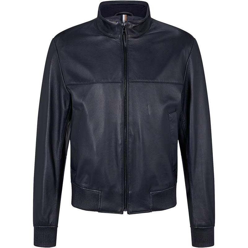 雨果博斯 HUGO BOSS 男士羊革飞行员夹克外套上衣皮衣 50476787