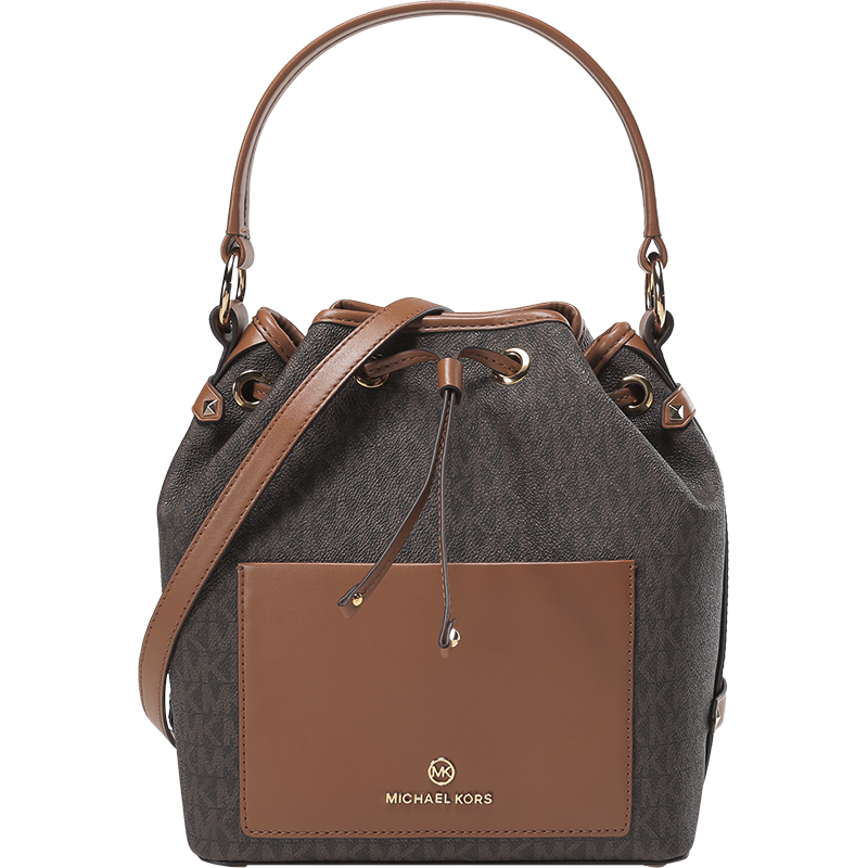 迈克·科尔斯 MICHAEL KORS MK女包 SMITH系列人造革手提单肩斜挎包水桶包 30F2G7TS2B