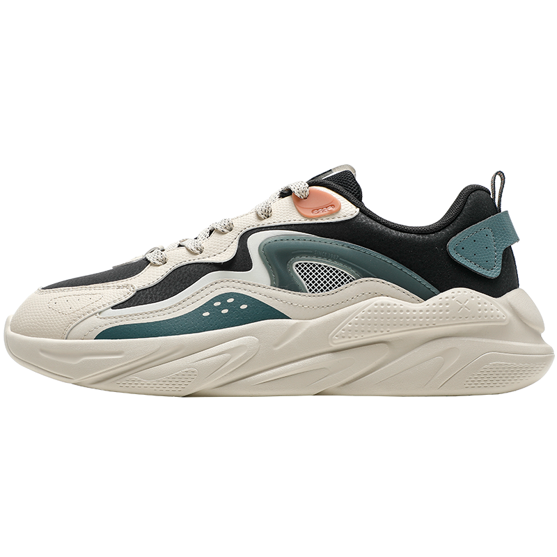 特步老爹鞋男2022秋季新款男士潮流运动鞋轻便男鞋复古时尚休闲鞋