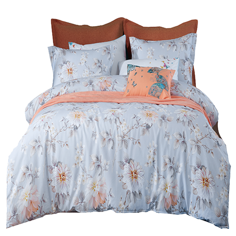 梦洁家纺 纯棉印花四件套:花舞悠然 1010189058