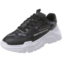 范思哲 VERSACE JEANS COUTURE 男士织物配皮系带休闲运动鞋 73YA3SCA ZS397