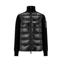 盟可睐/蒙口 MONCLER 女士衬垫羊毛半羽绒开衫鹅绒羽绒拉链针织外套上衣H2 093 9B00026 M1131