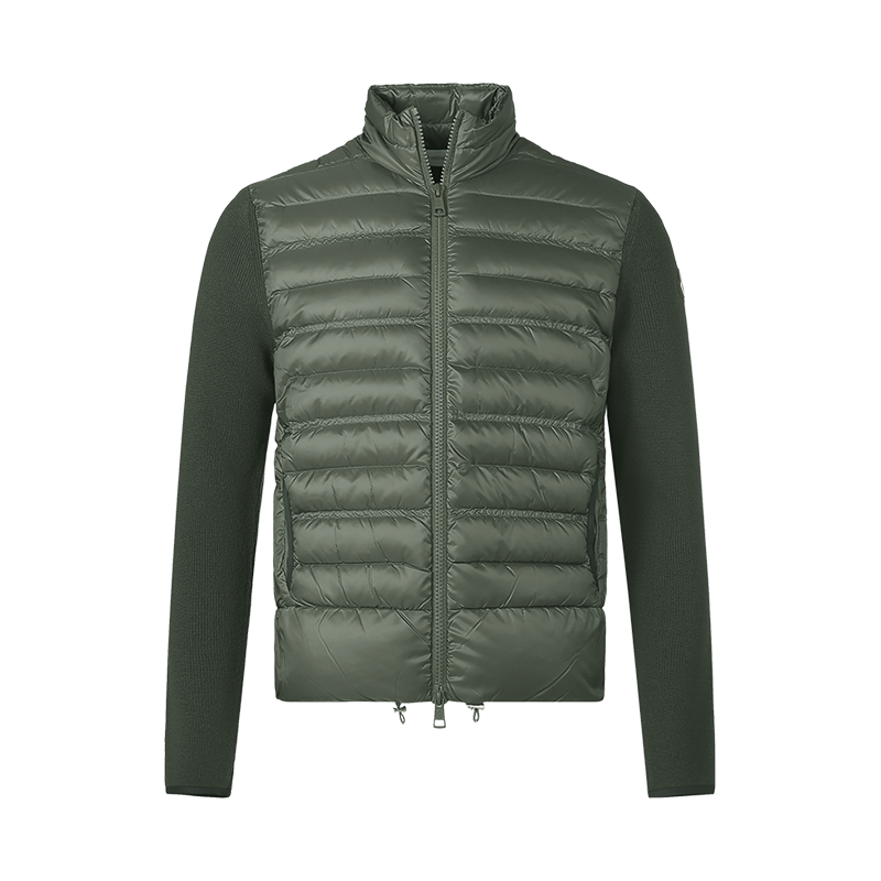 盟可睐/蒙口 MONCLER 男士衬垫羊毛半羽绒开衫鹅绒羽绒拉链针织外套上衣H2 091 9B00006 M1122