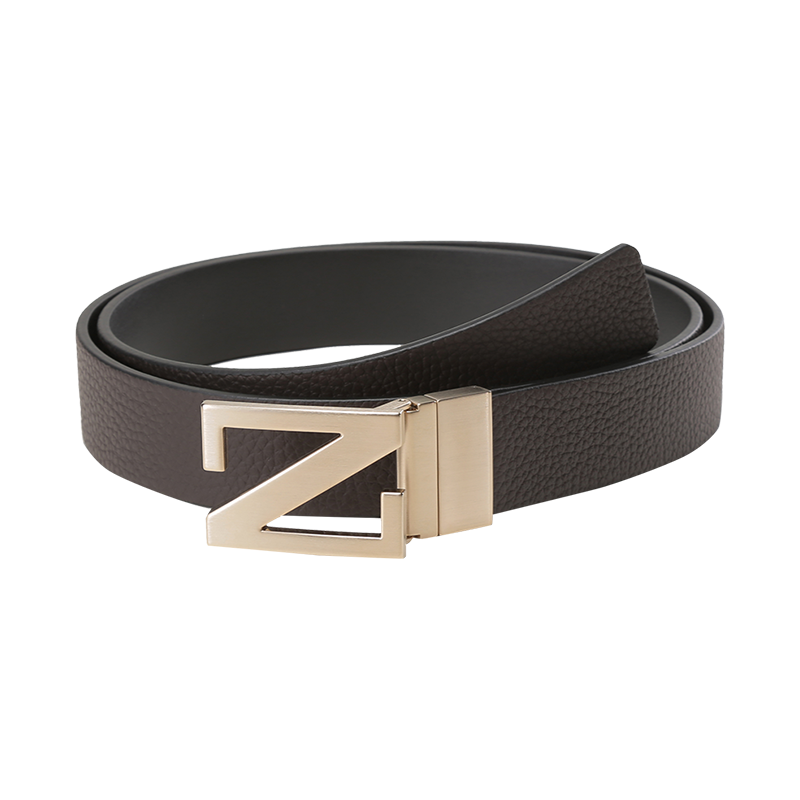 杰尼亚 ZEGNA 男士牛皮Z字扣头可裁剪双面旋转皮带腰带LHBOV B027OZ