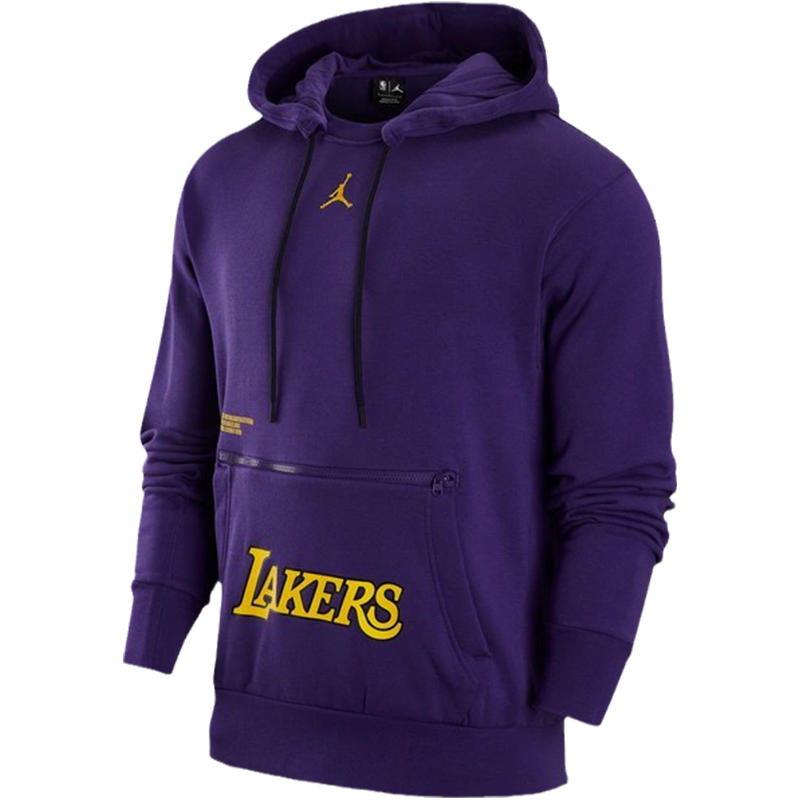 Nike耐克帽衫男款Jordan洛杉矶湖人队 NBA秋冬运动卫衣DR2422-504