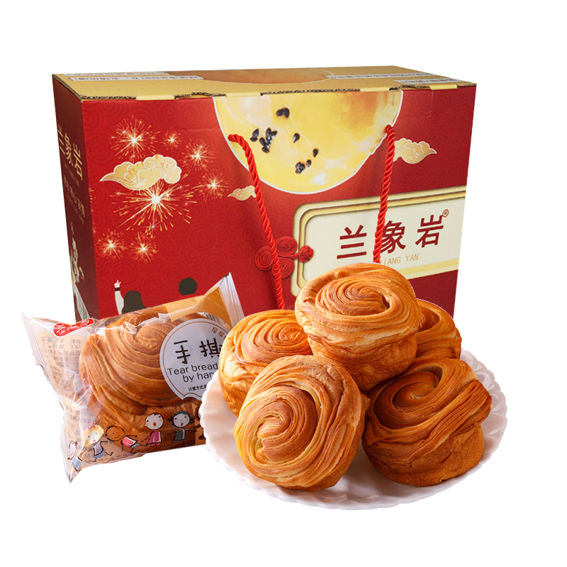 兰象岩糕点点心伴手礼手撕面包礼盒1000g装