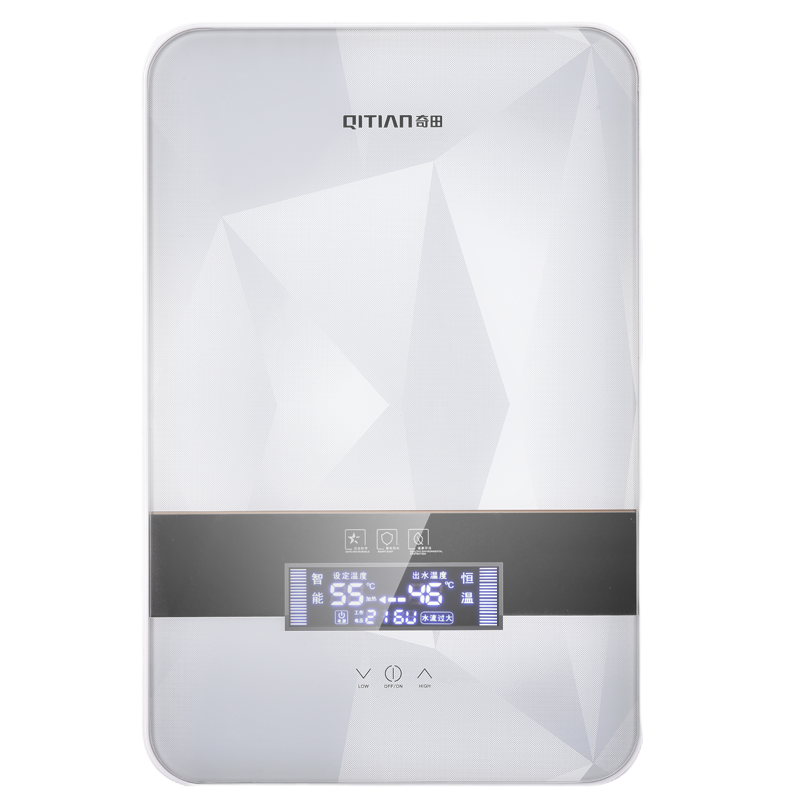 奇田(Qitian) DSK-7.0 7000W HW-68白钻 即热式电热水器 智能恒温微电脑式 多重安全保护