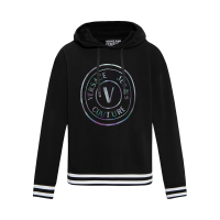 范思哲 VERSACE JEANS COUTURE 男士棉质宽松版加绒连帽卫衣运动衫73GAIG01 CF00G