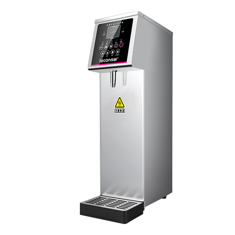乐创(lecon)开水器商用全自动奶茶店电热开水机餐厅烧水步进式 高配节能型银色(容量15L)[出水量40L_小时]