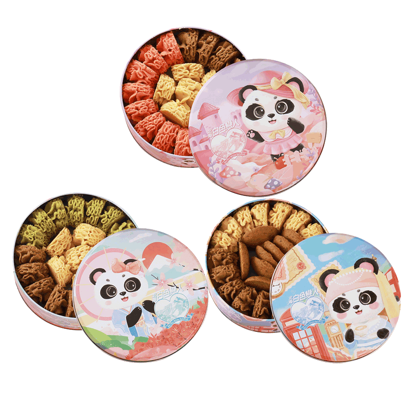 北海白色恋人小熊小花曲奇饼干年货礼盒节日送礼糕点点心休闲零食