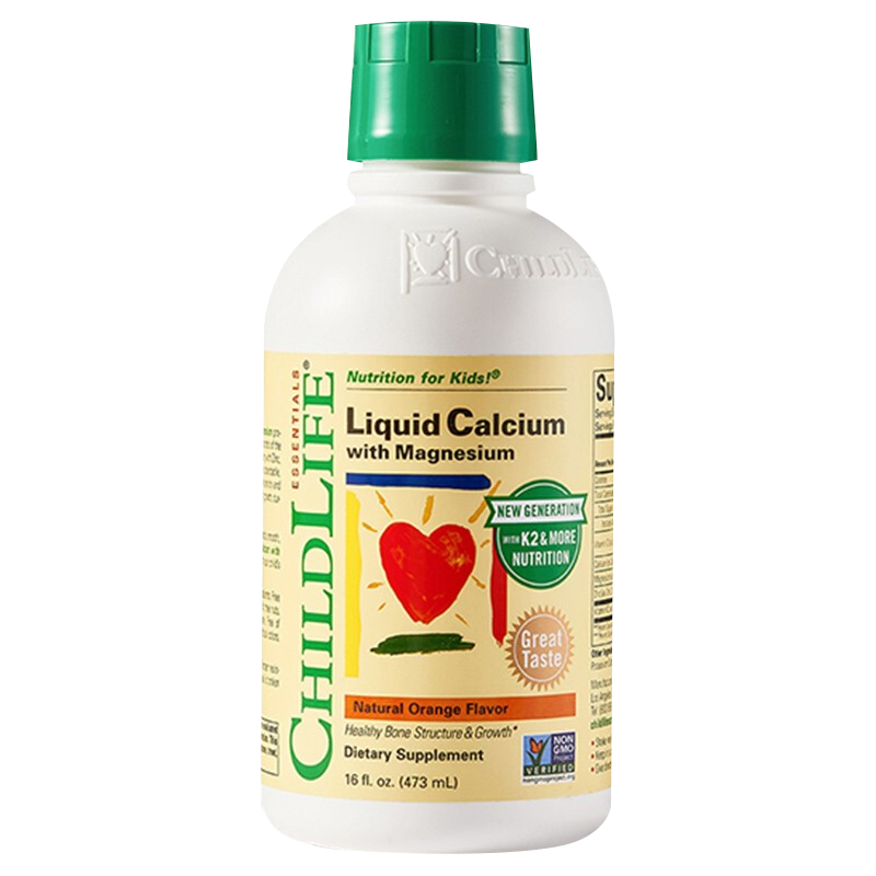 ChildLife 童年时光液体钙镁锌儿童钙 复合型钙铁锌 美国原装进口 液体钙镁锌 473ml/瓶 [液体好吸收]